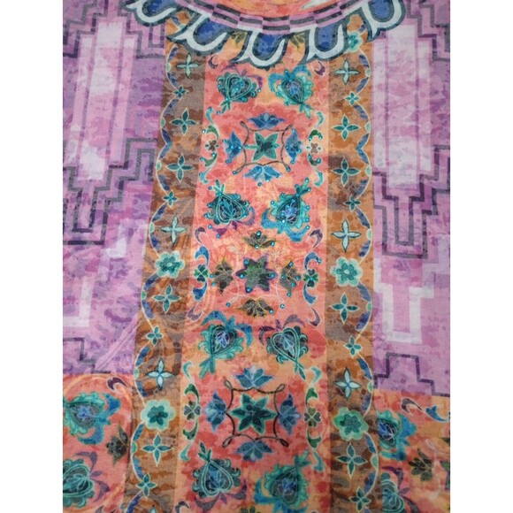 Ladies Misses Notations Purple Pink Blue  Top Sz S Short Sleeve - Picture 8 of 8